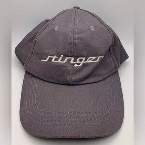 KIA STINGER Sewn Logo Adjustable Snapback Automobile Hat Baseball Cap Gray EUC!